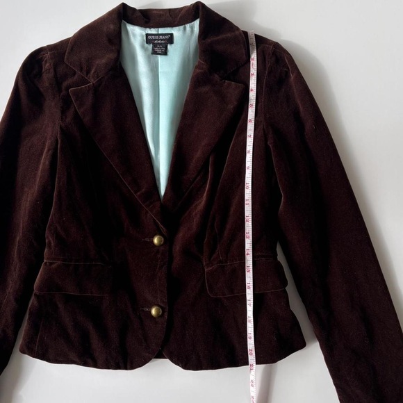 GUESS ORIGINALS Vintage Velvet Blazer Jacket in Brown - Picture 4 of 9